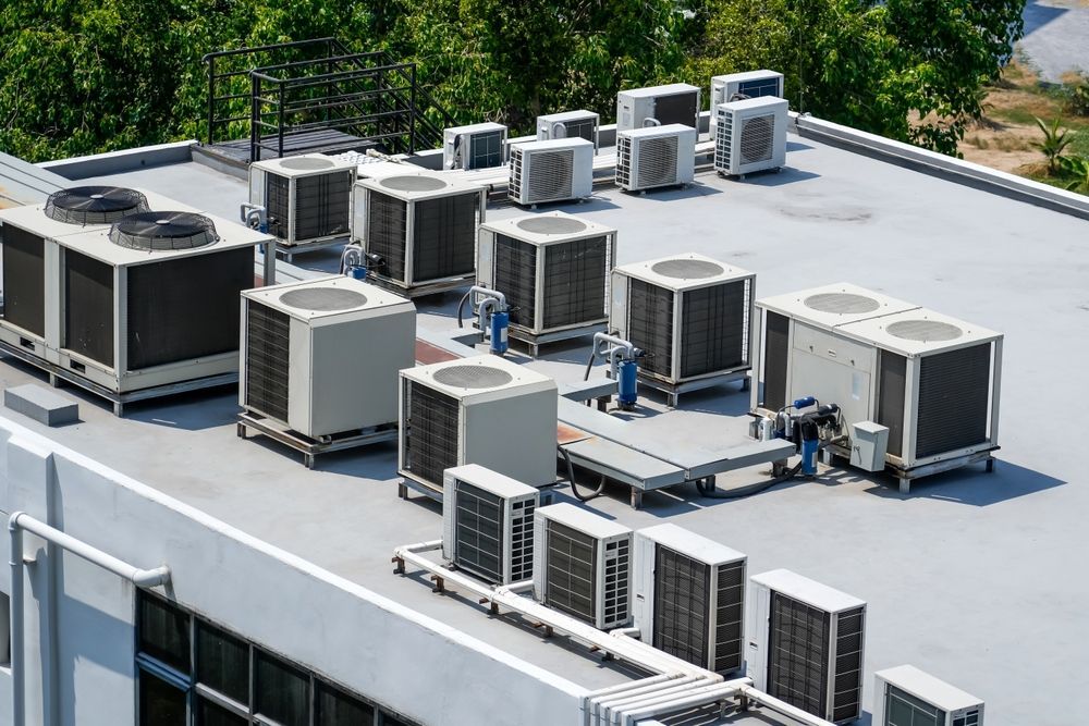 Commercial HVAC installation