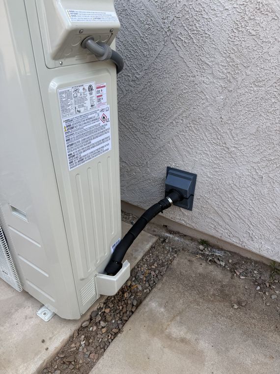 Outdoor HVAC installation electrical detail